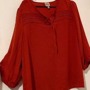 Lucky Brand Vibrant Red Blouse
